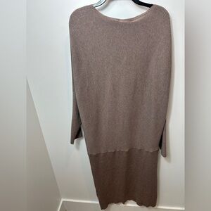 Banana Republic Women’s Ribbed Knit Sweater Dress Dolman Sleeve Size XXL Beige